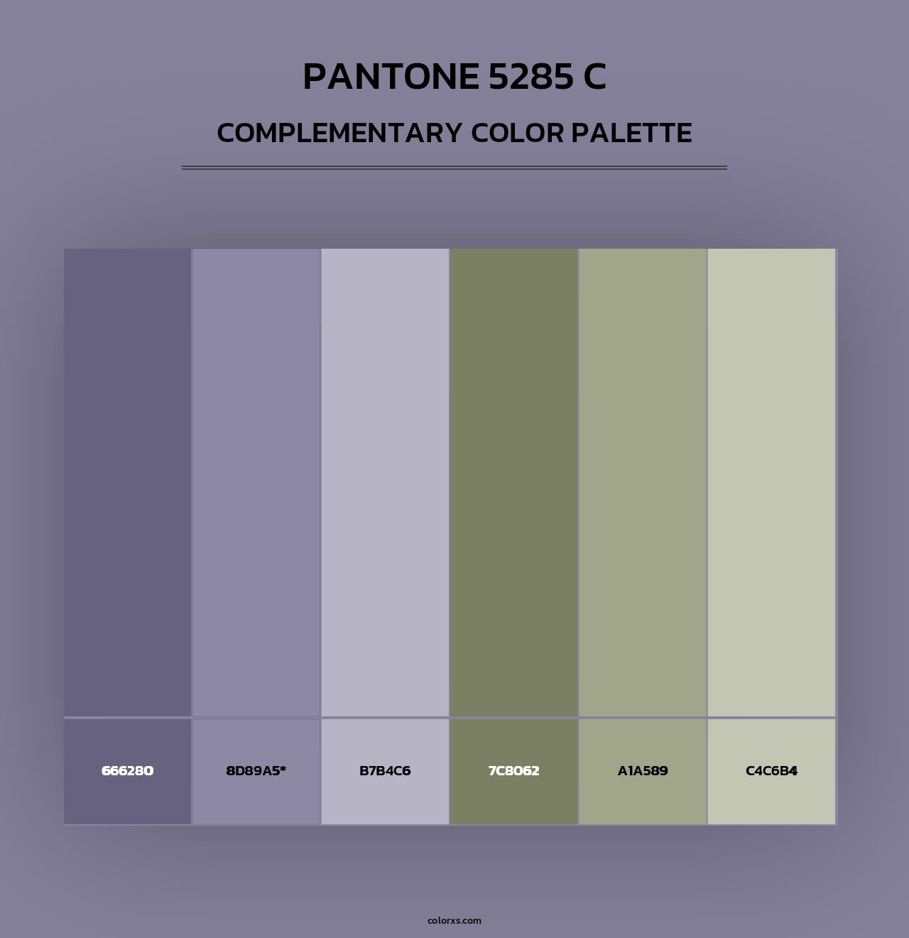 PANTONE 5285 C - Complementary Color Palette