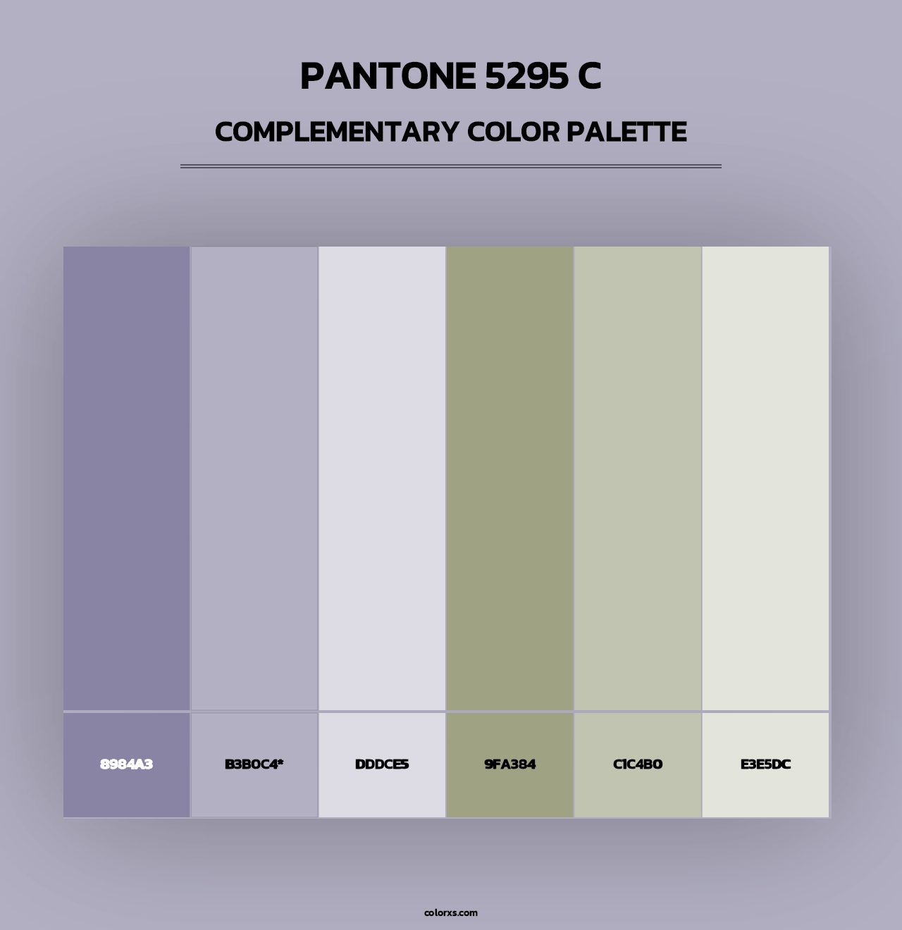 PANTONE 5295 C - Complementary Color Palette