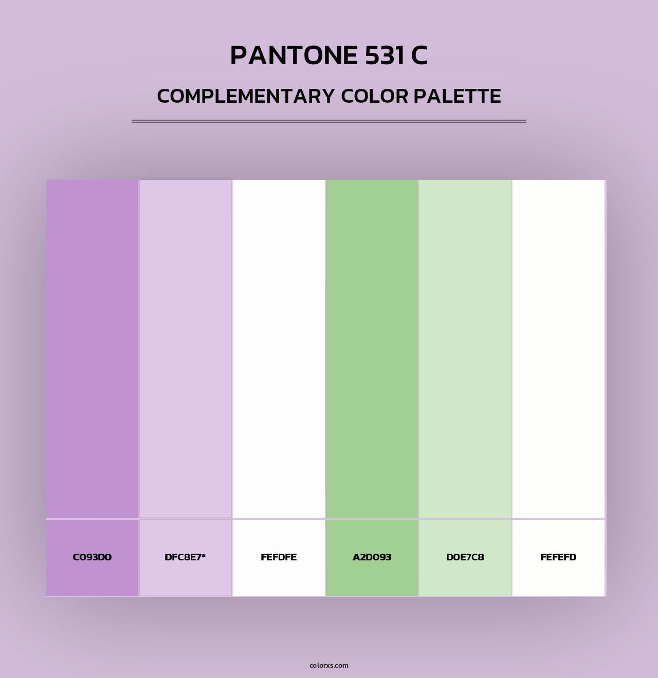 PANTONE 531 C - Complementary Color Palette