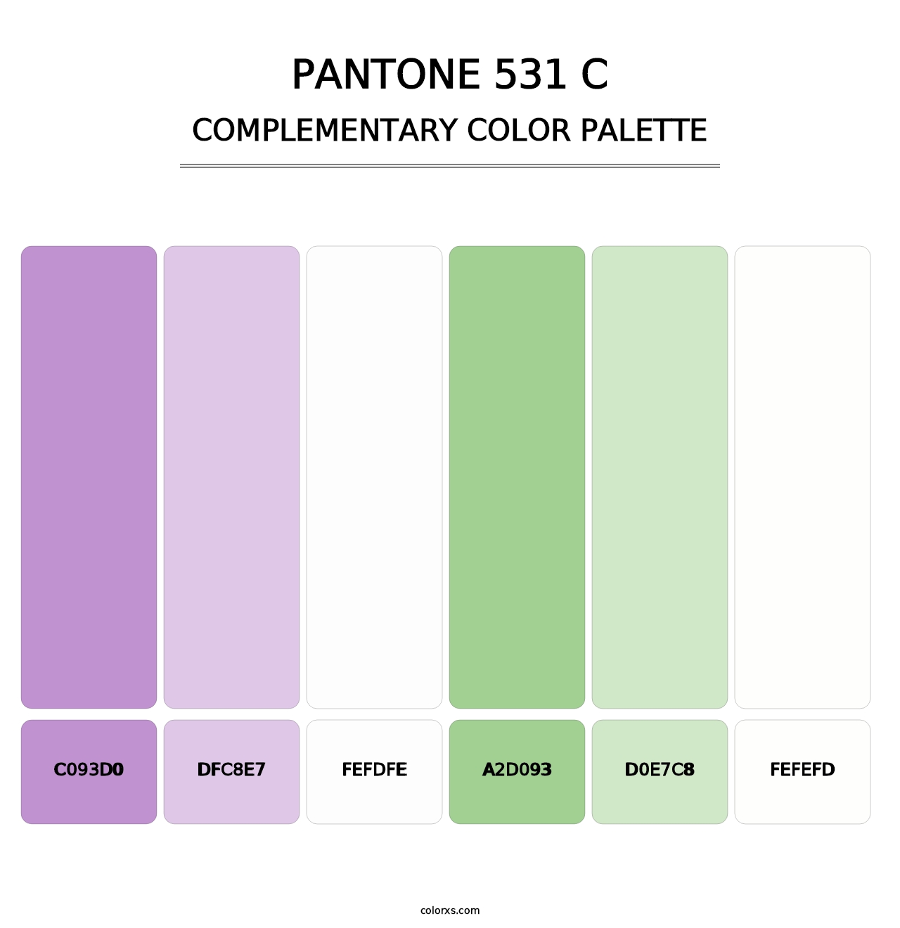 PANTONE 531 C - Complementary Color Palette