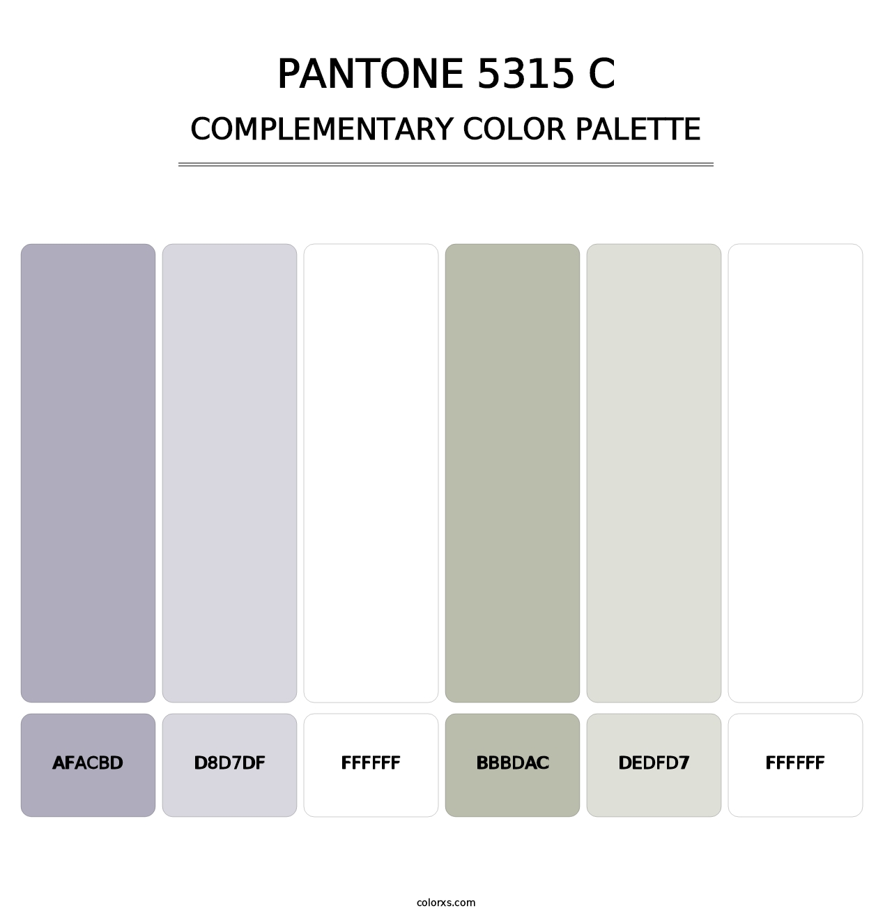 PANTONE 5315 C - Complementary Color Palette