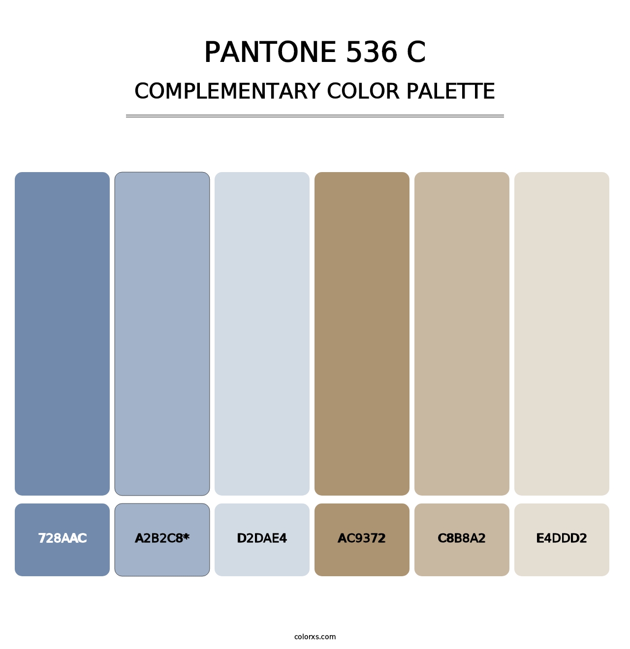 PANTONE 536 C - Complementary Color Palette