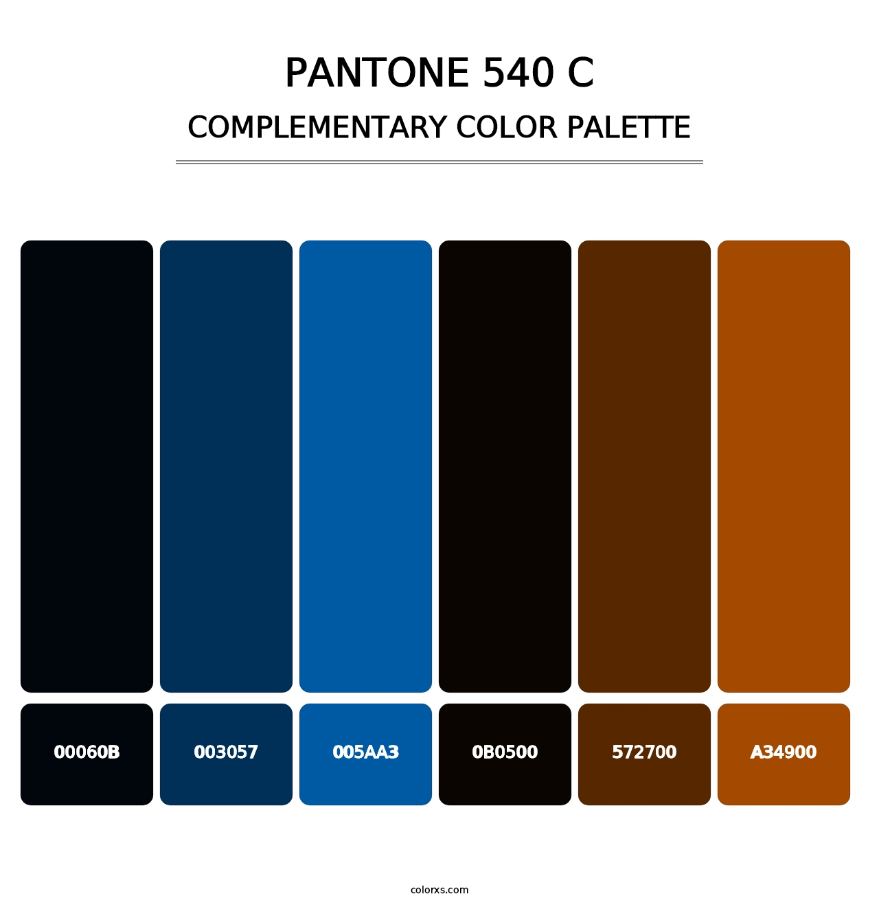 PANTONE 540 C - Complementary Color Palette