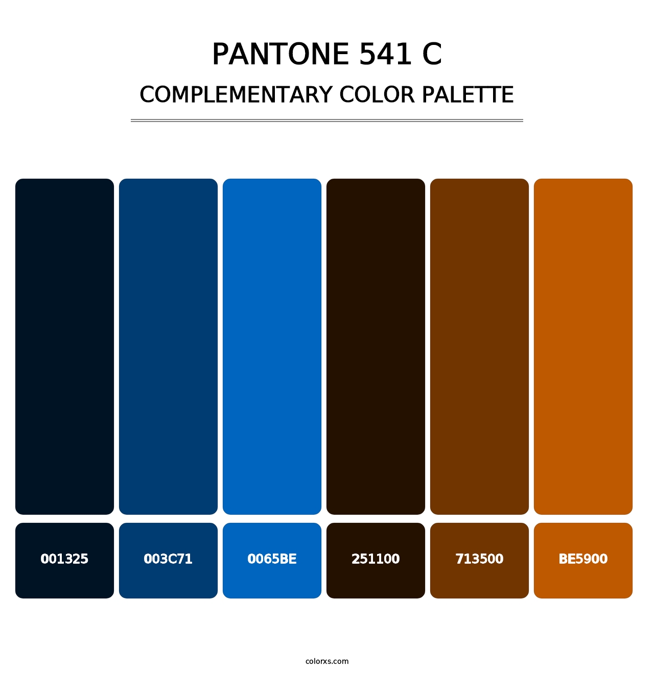 PANTONE 541 C - Complementary Color Palette