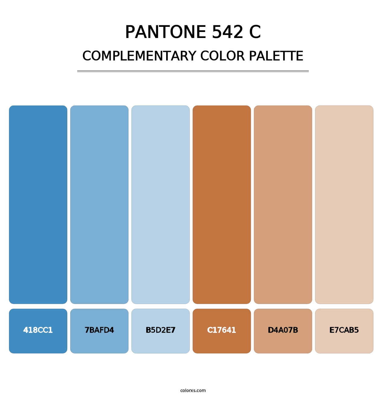 PANTONE 542 C - Complementary Color Palette