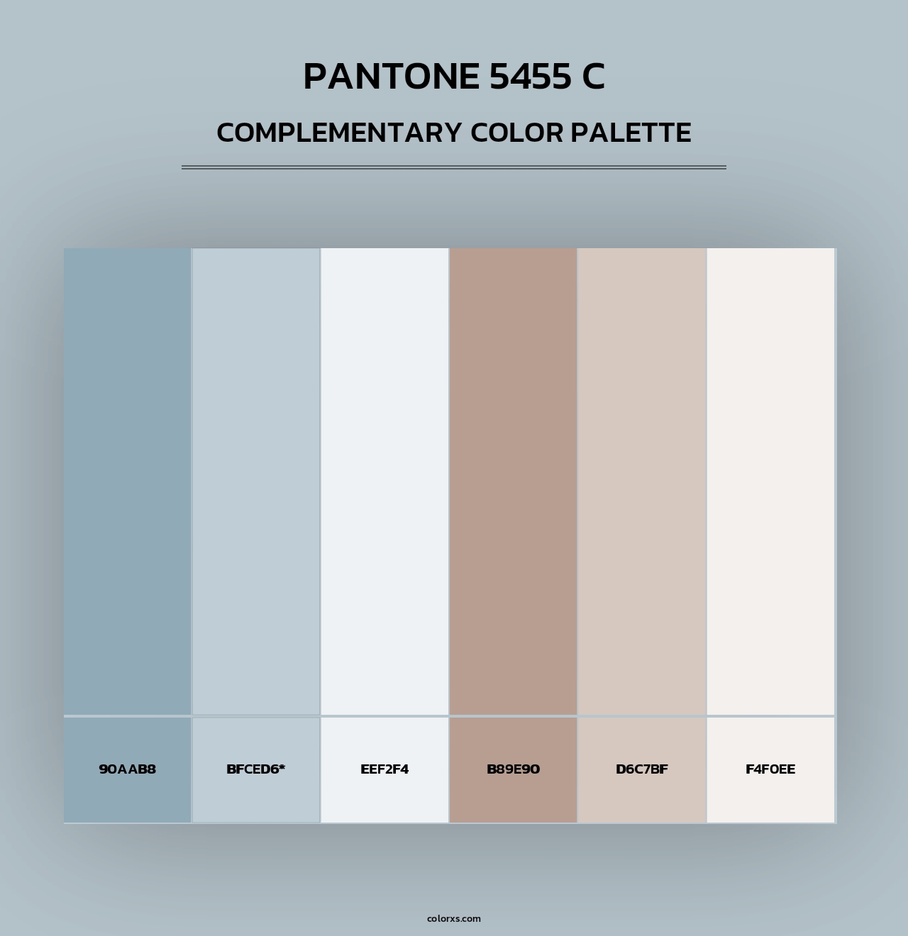 PANTONE 5455 C - Complementary Color Palette