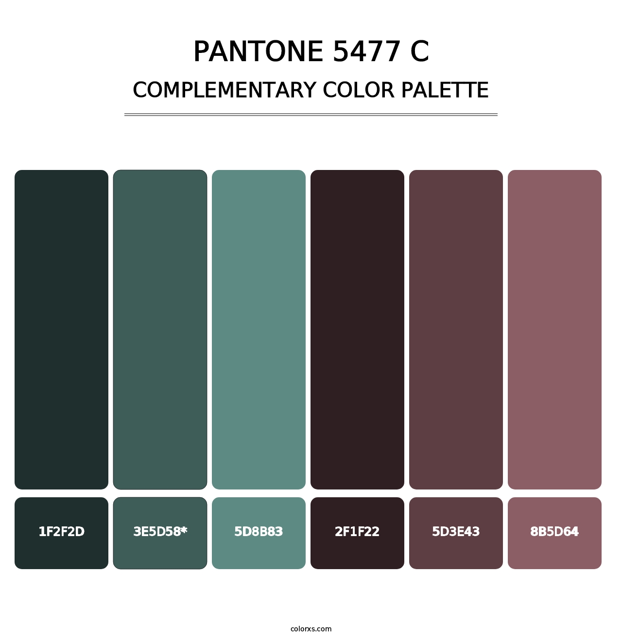 PANTONE 5477 C - Complementary Color Palette