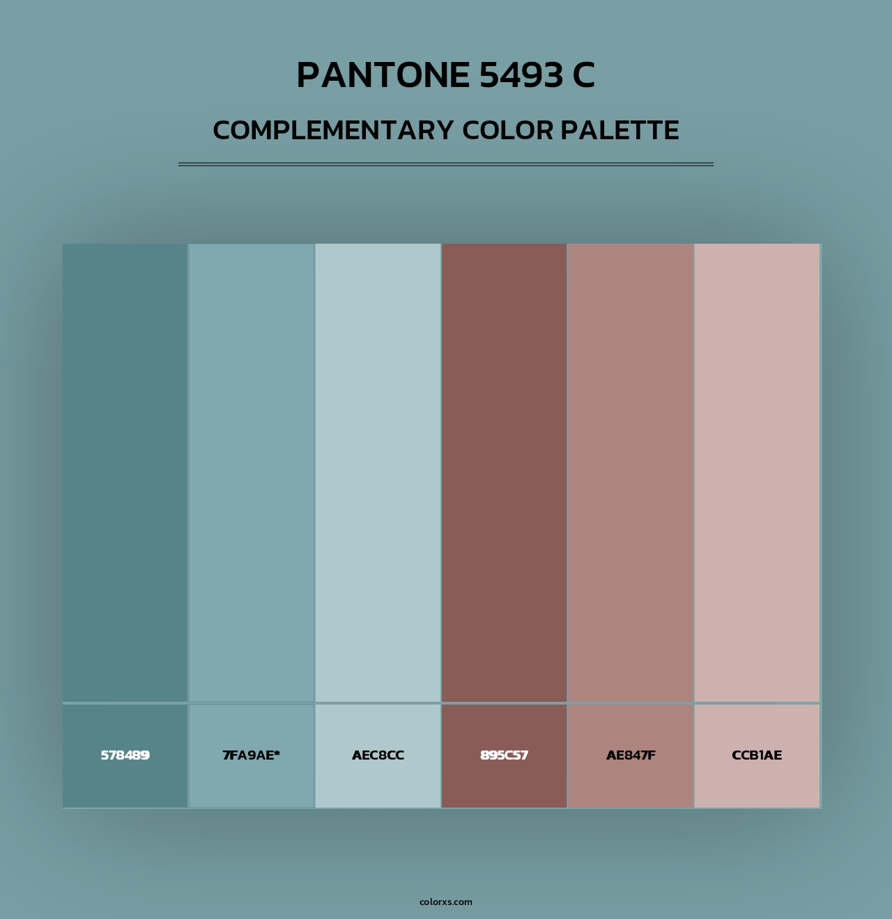 PANTONE 5493 C - Complementary Color Palette