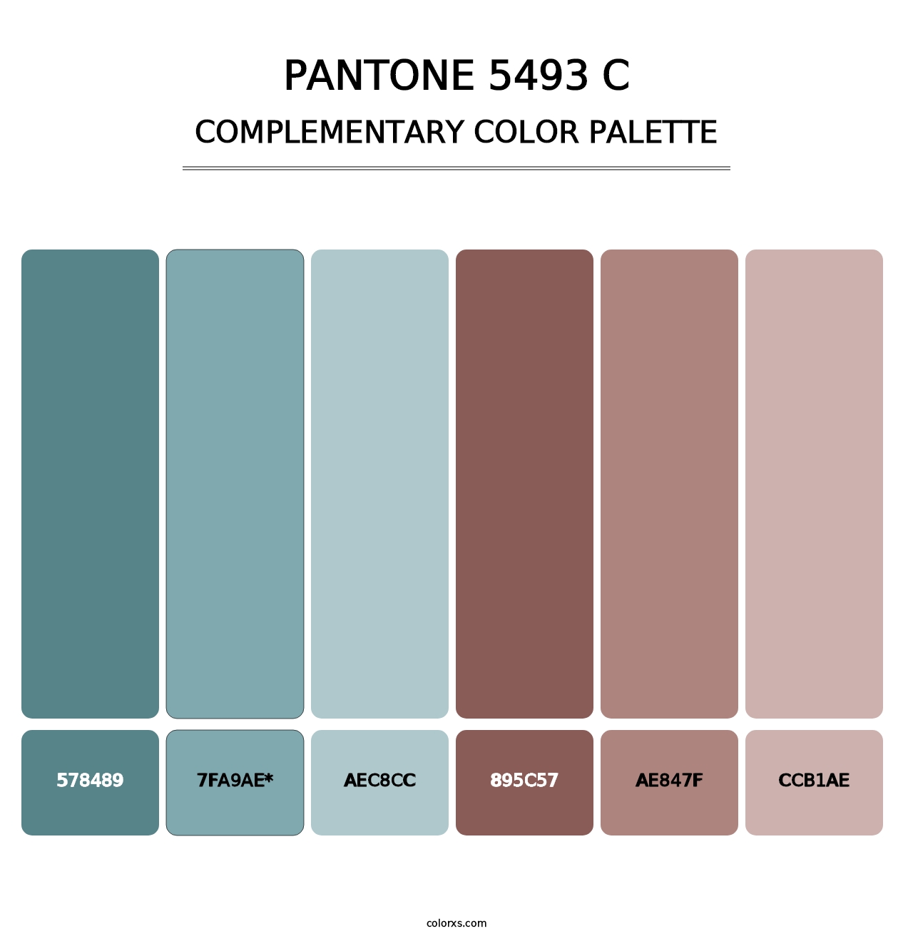 PANTONE 5493 C - Complementary Color Palette