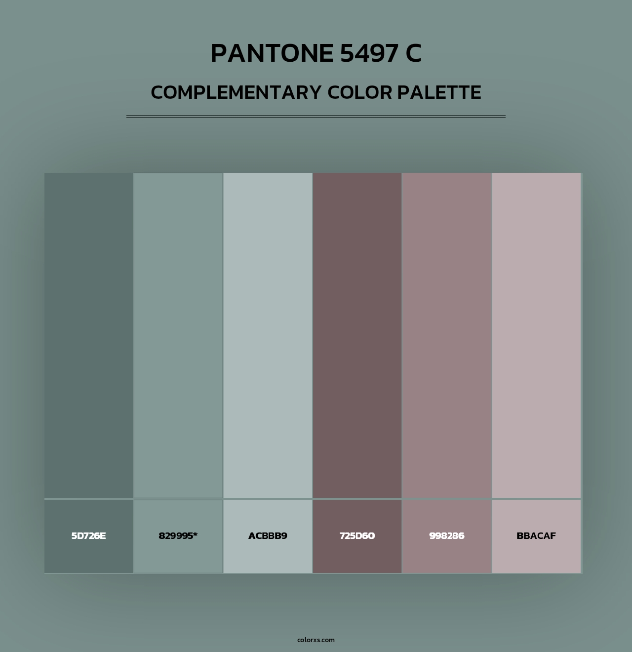 PANTONE 5497 C - Complementary Color Palette