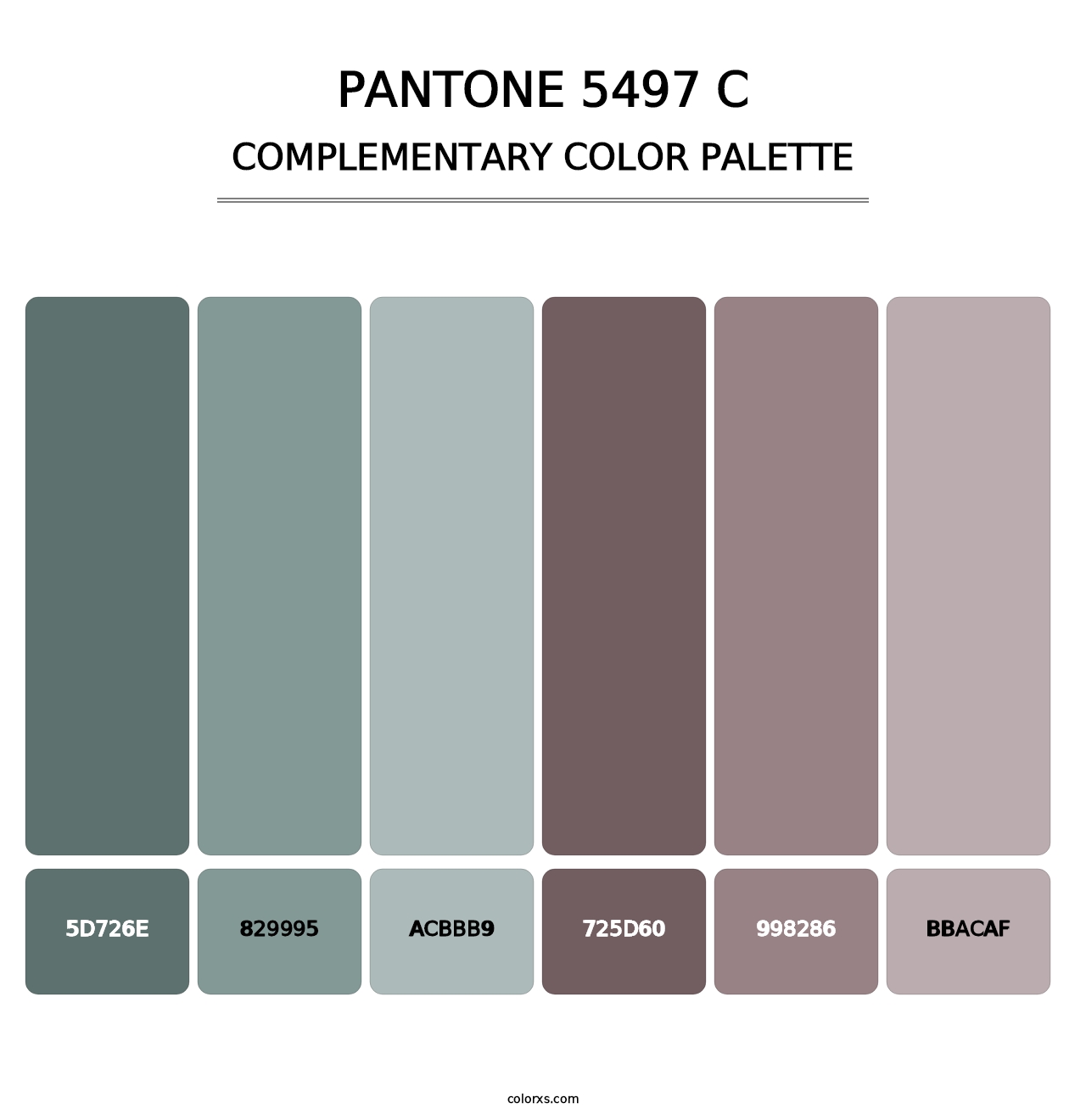 PANTONE 5497 C - Complementary Color Palette