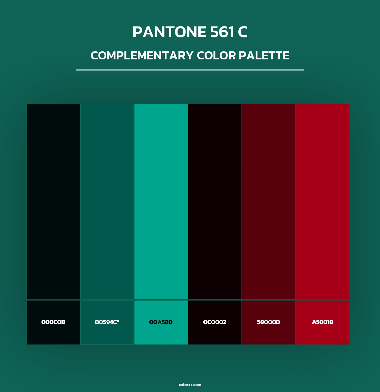 PANTONE 561 C - Complementary Color Palette