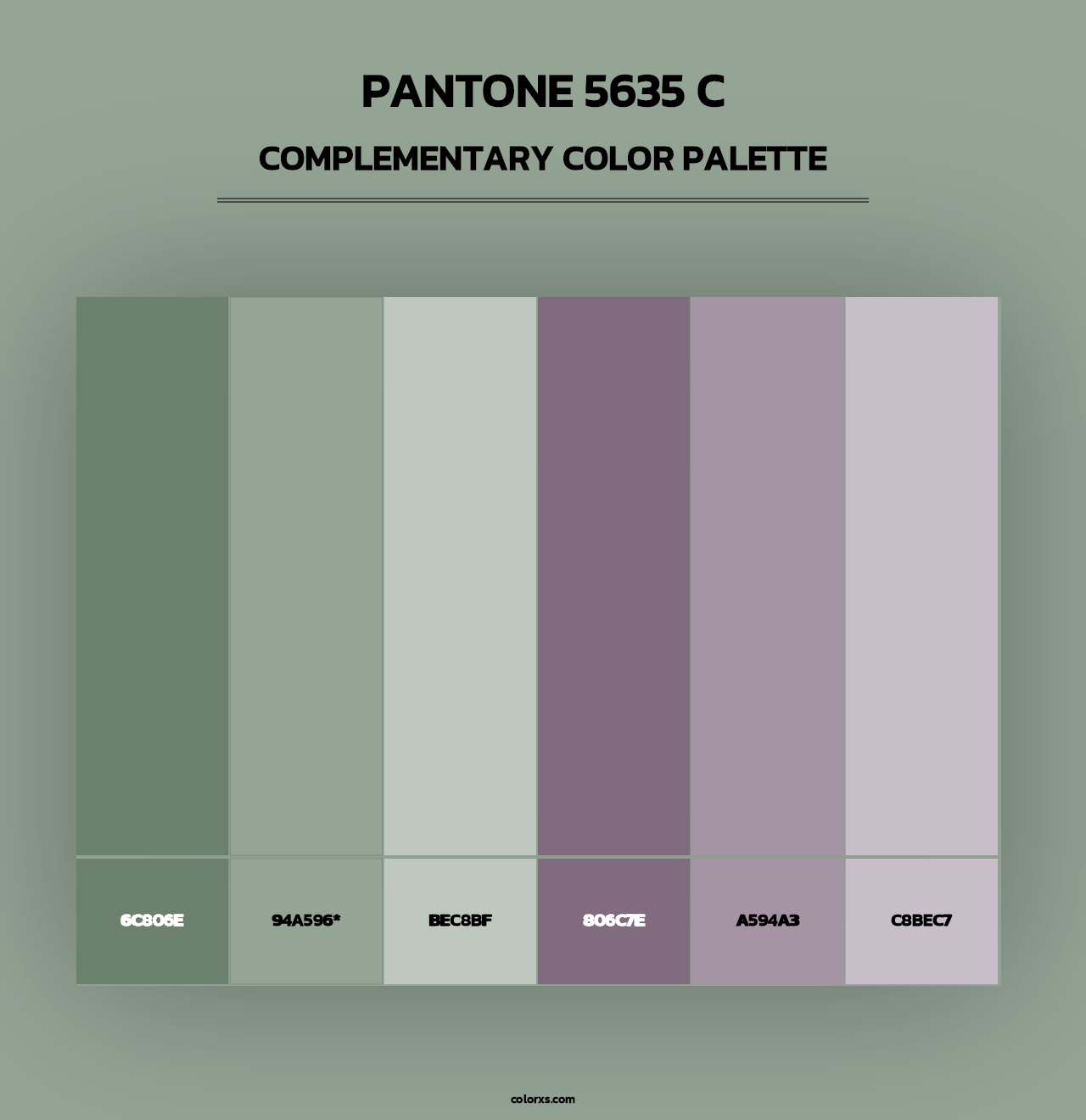 PANTONE 5635 C - Complementary Color Palette