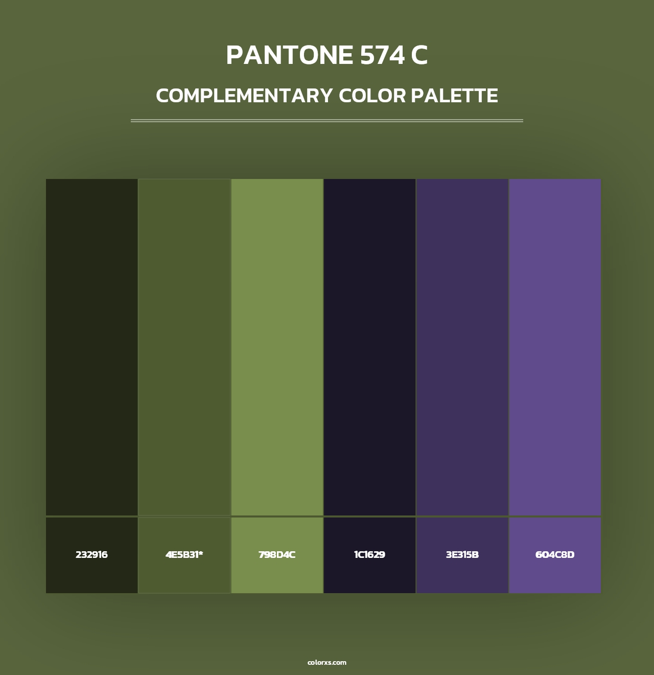 PANTONE 574 C - Complementary Color Palette