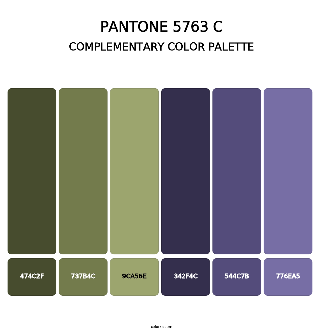 PANTONE 5763 C - Complementary Color Palette