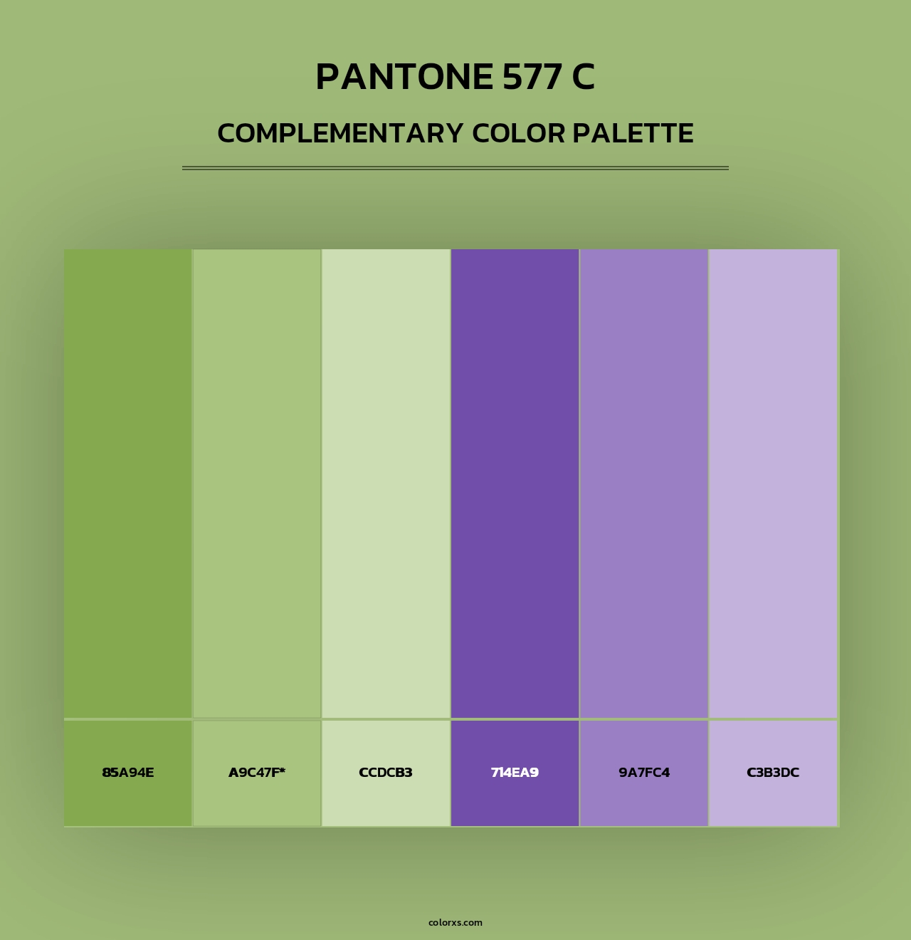 PANTONE 577 C - Complementary Color Palette