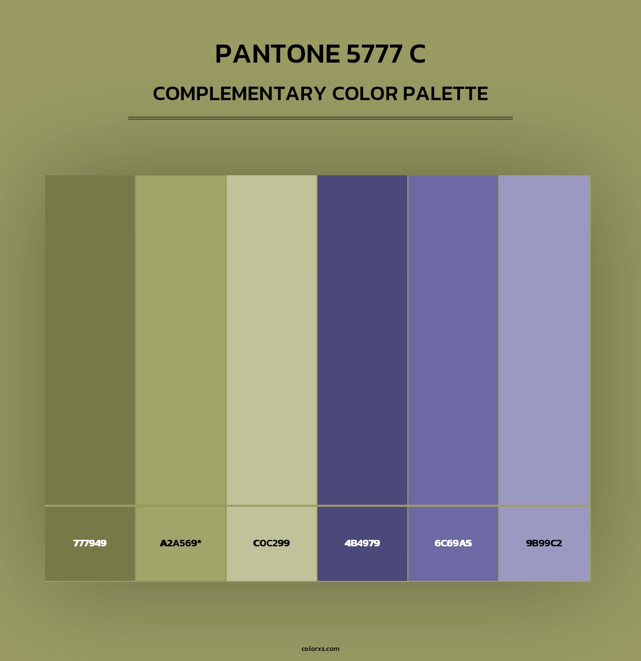 PANTONE 5777 C - Complementary Color Palette