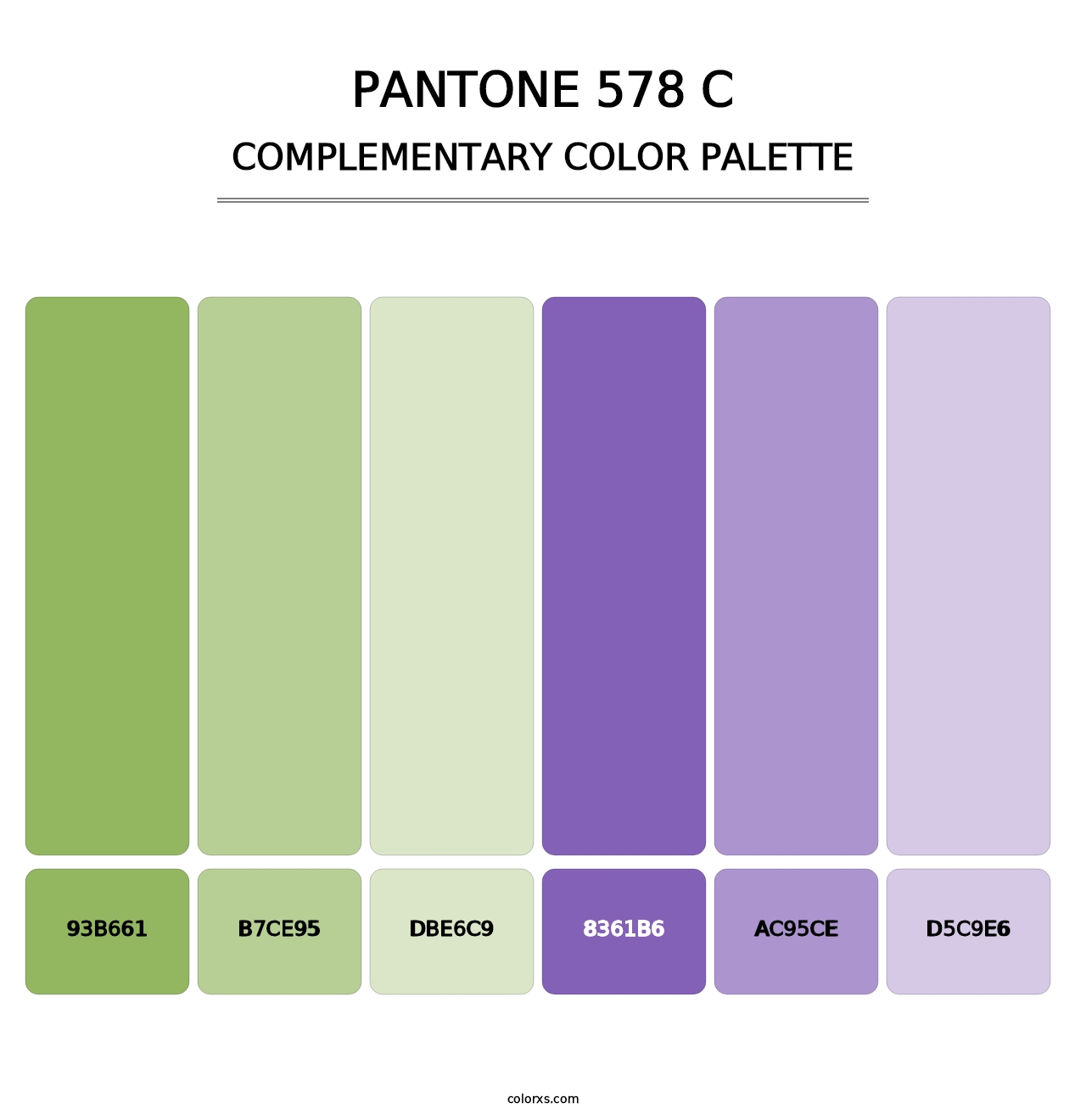 PANTONE 578 C - Complementary Color Palette