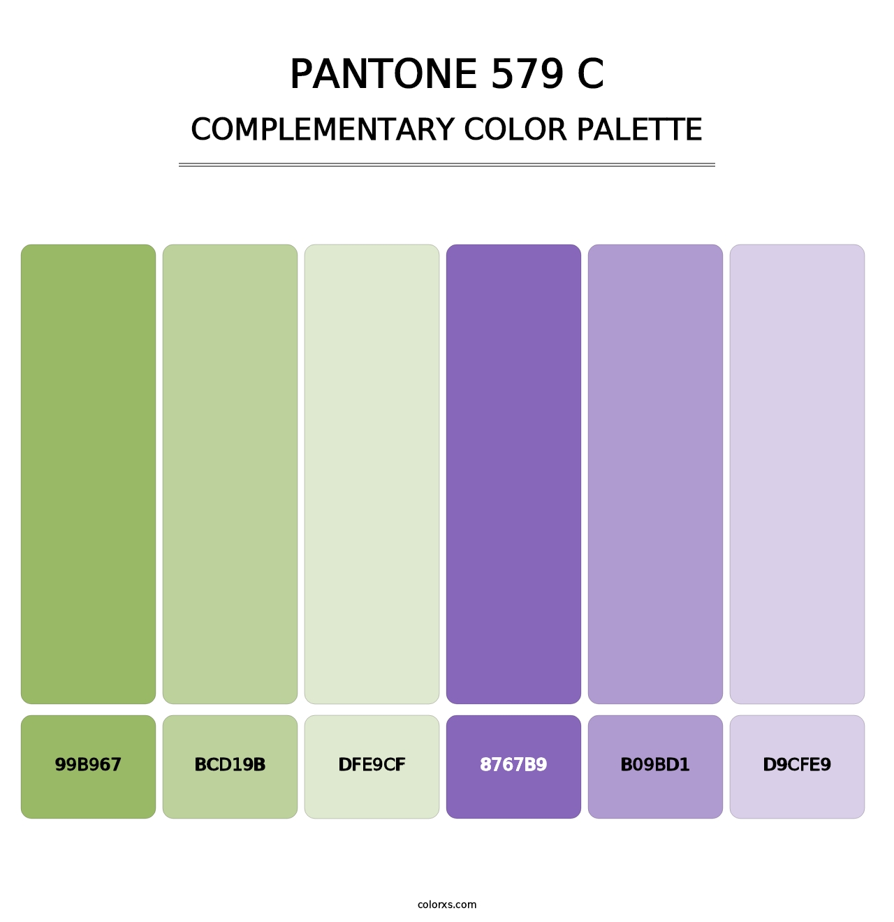 PANTONE 579 C - Complementary Color Palette