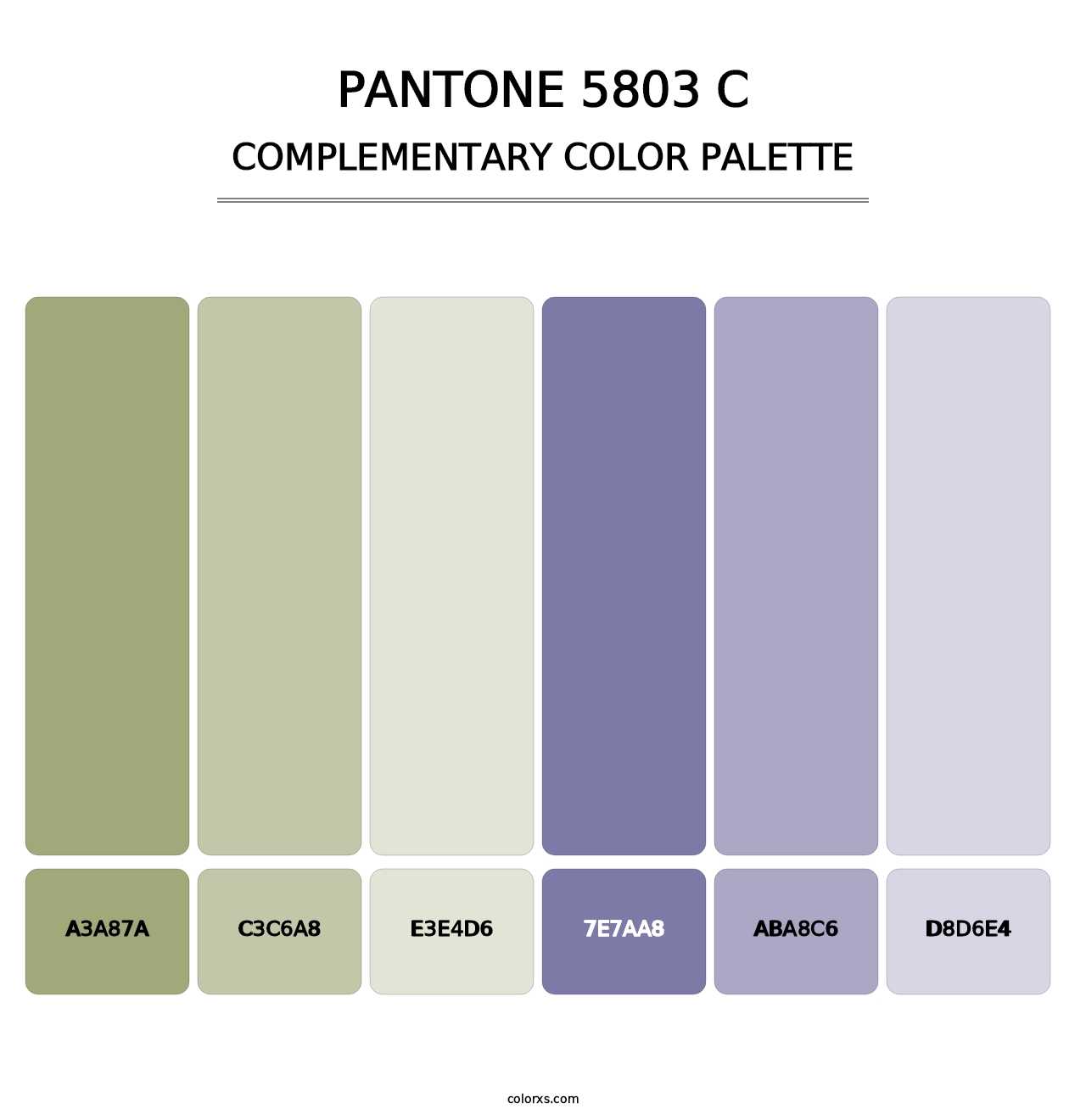 PANTONE 5803 C - Complementary Color Palette