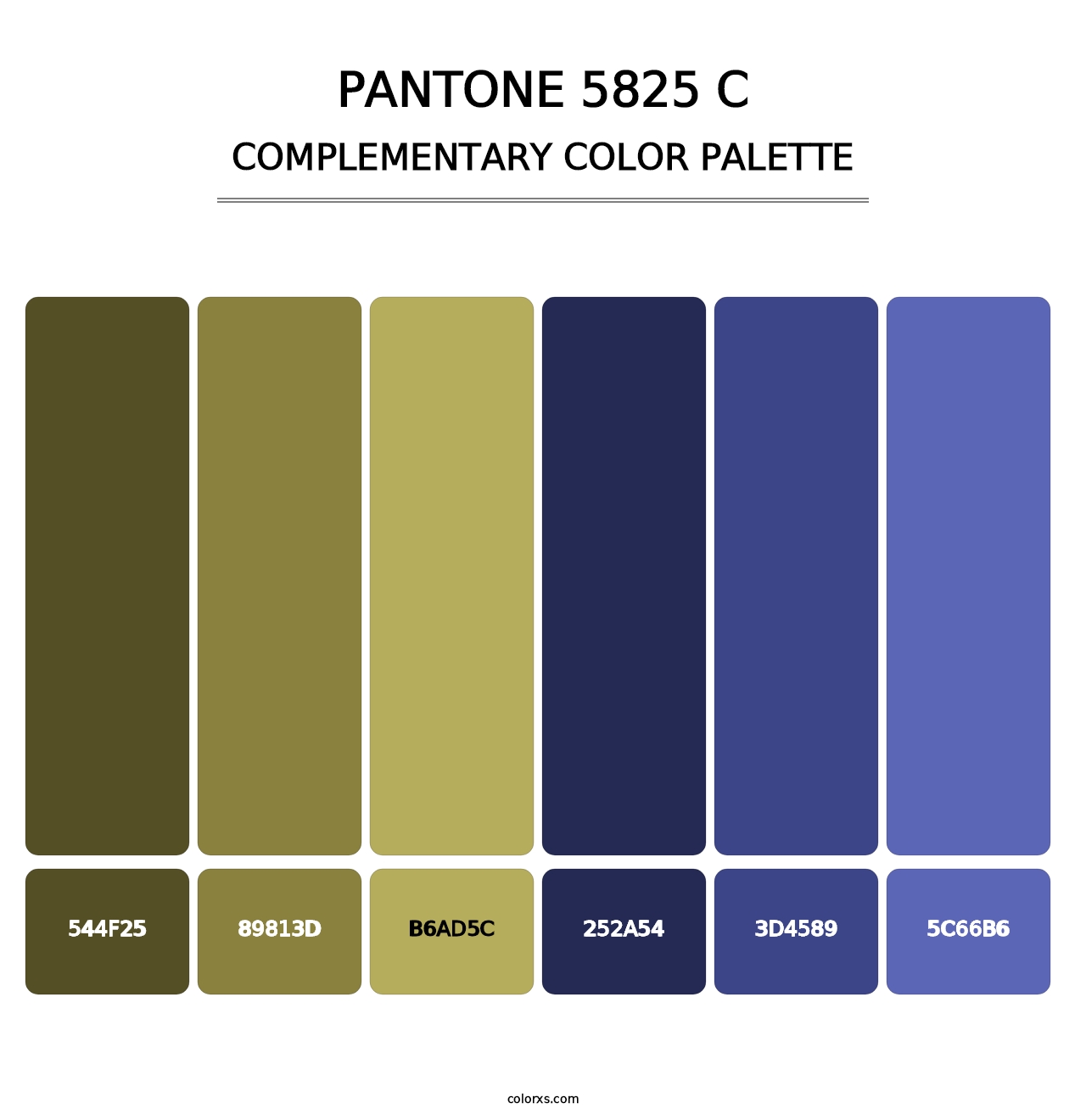 PANTONE 5825 C - Complementary Color Palette