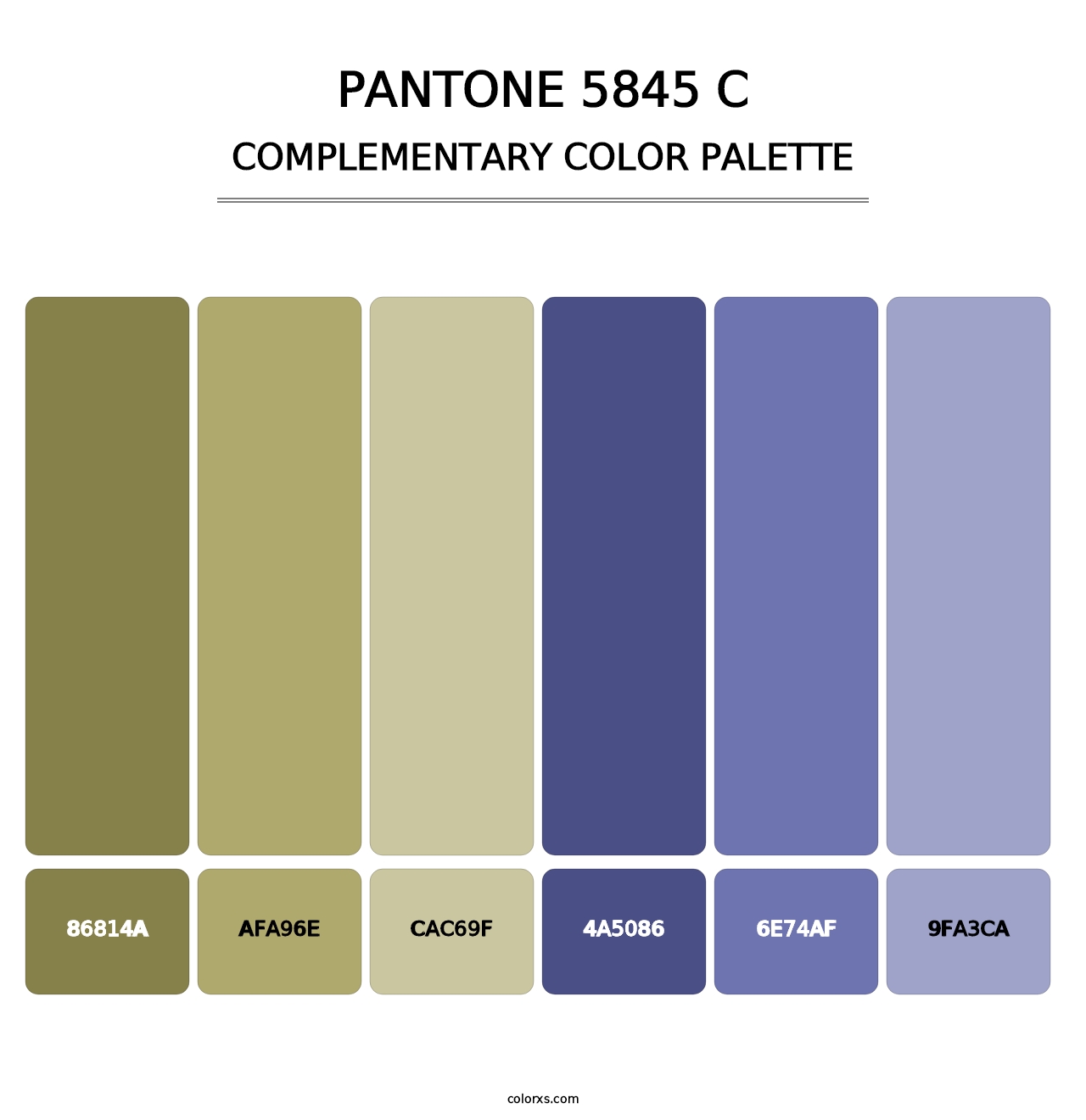PANTONE 5845 C - Complementary Color Palette