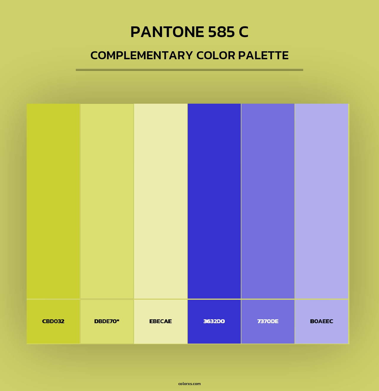 PANTONE 585 C - Complementary Color Palette