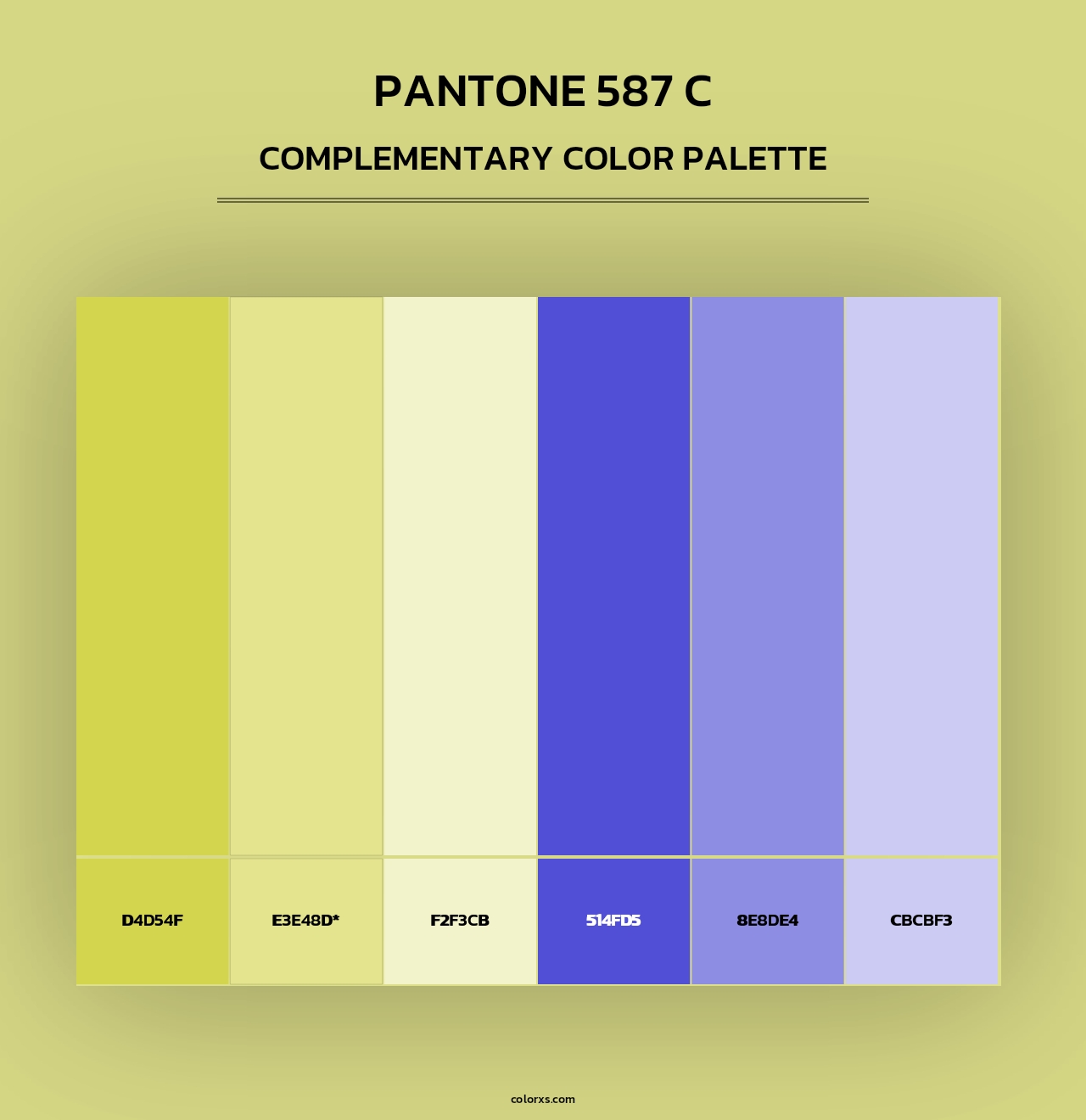PANTONE 587 C - Complementary Color Palette