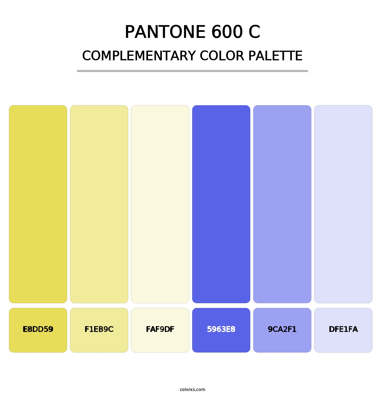 PANTONE 600 C - Complementary Color Palette