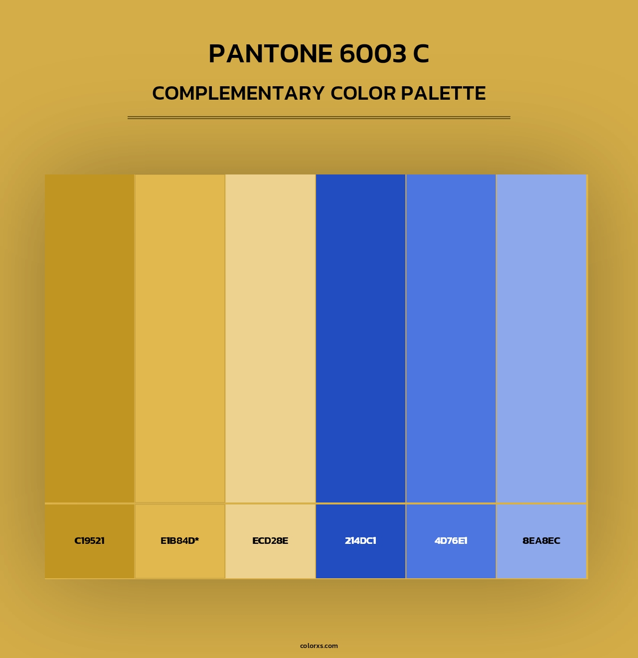 PANTONE 6003 C - Complementary Color Palette