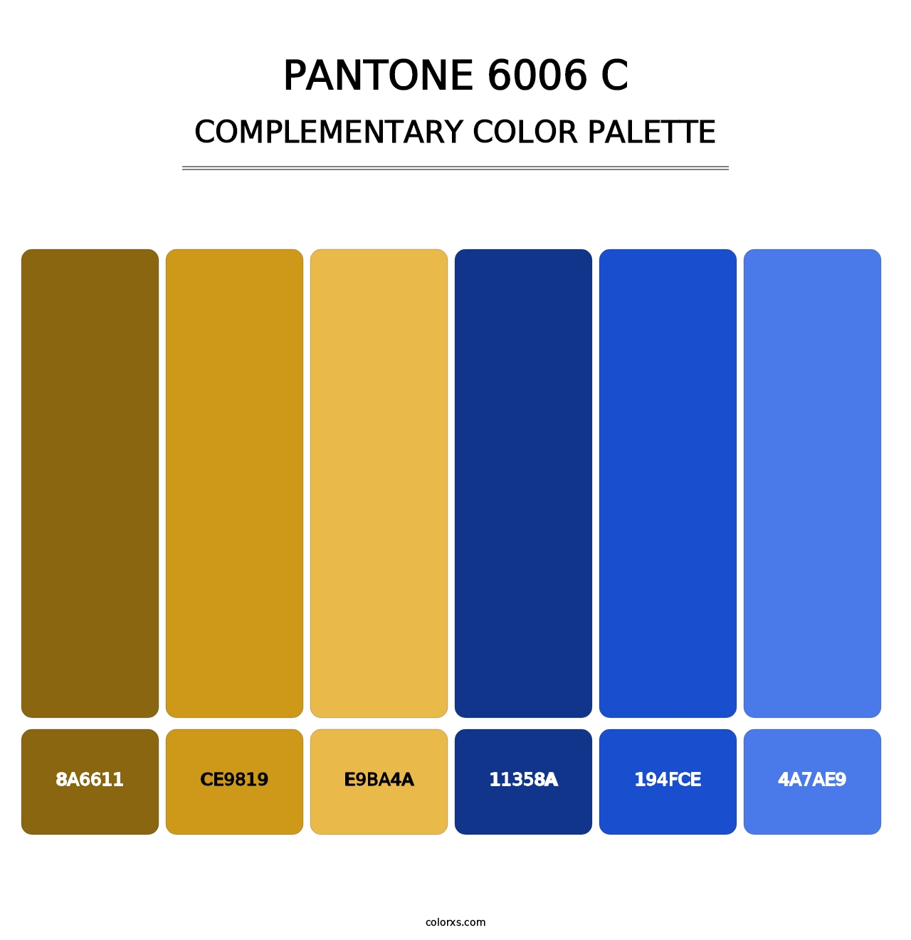 PANTONE 6006 C - Complementary Color Palette