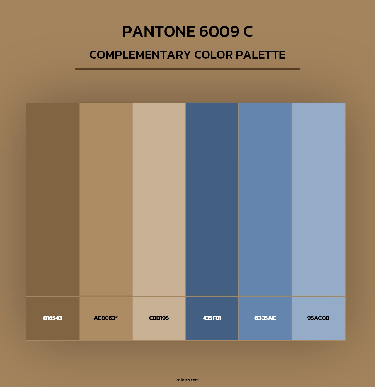 PANTONE 6009 C - Complementary Color Palette