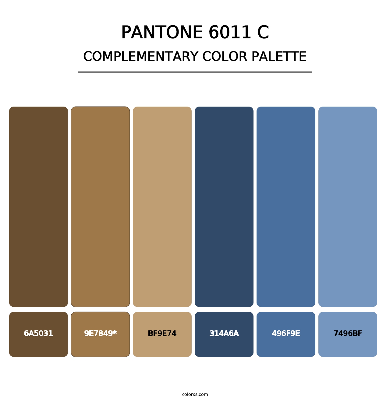 PANTONE 6011 C - Complementary Color Palette