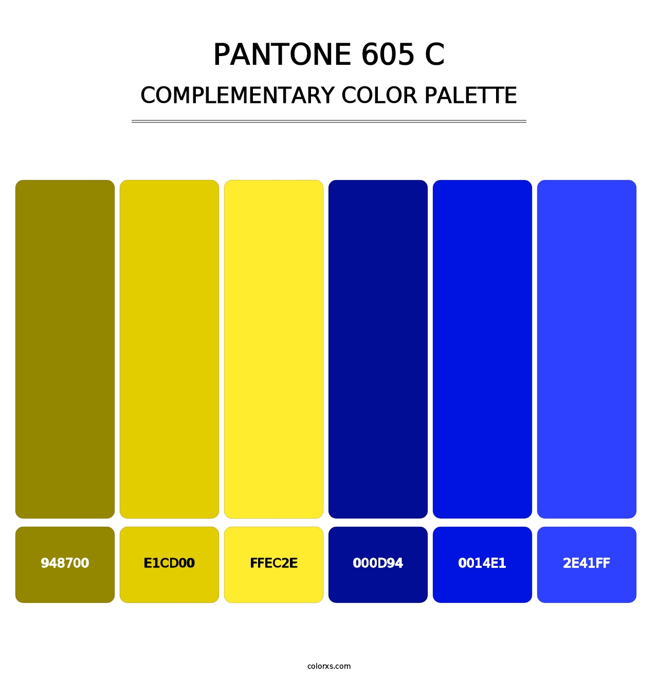 PANTONE 605 C - Complementary Color Palette