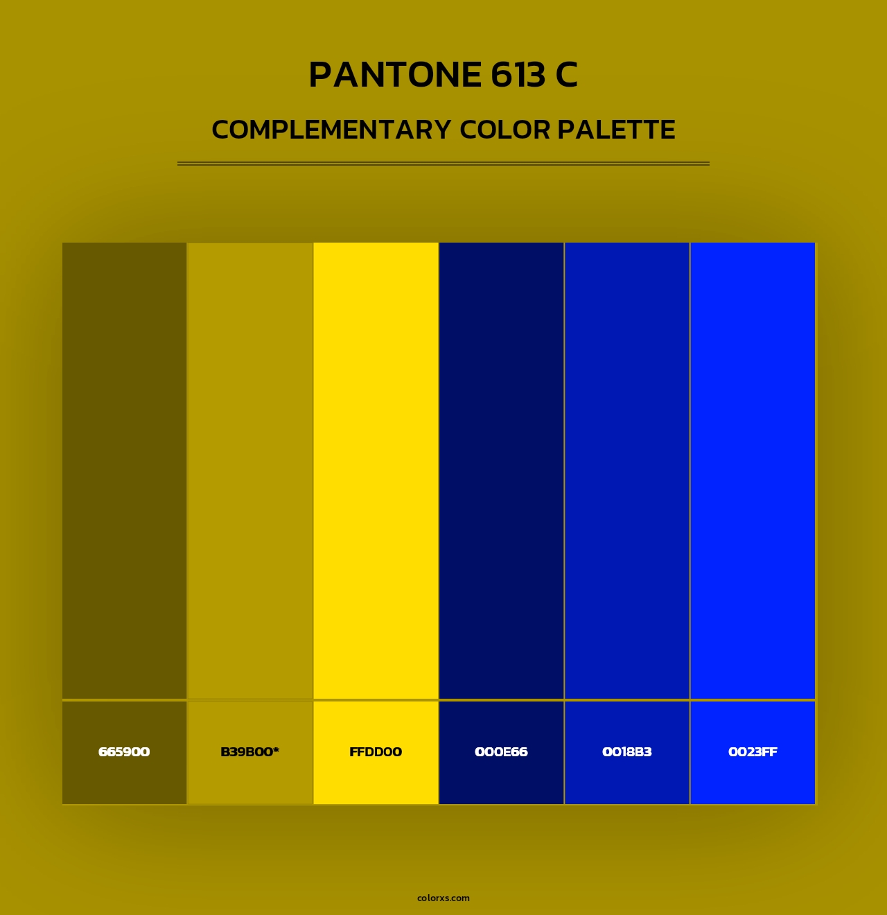 PANTONE 613 C - Complementary Color Palette