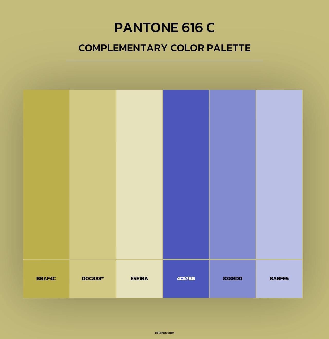PANTONE 616 C - Complementary Color Palette