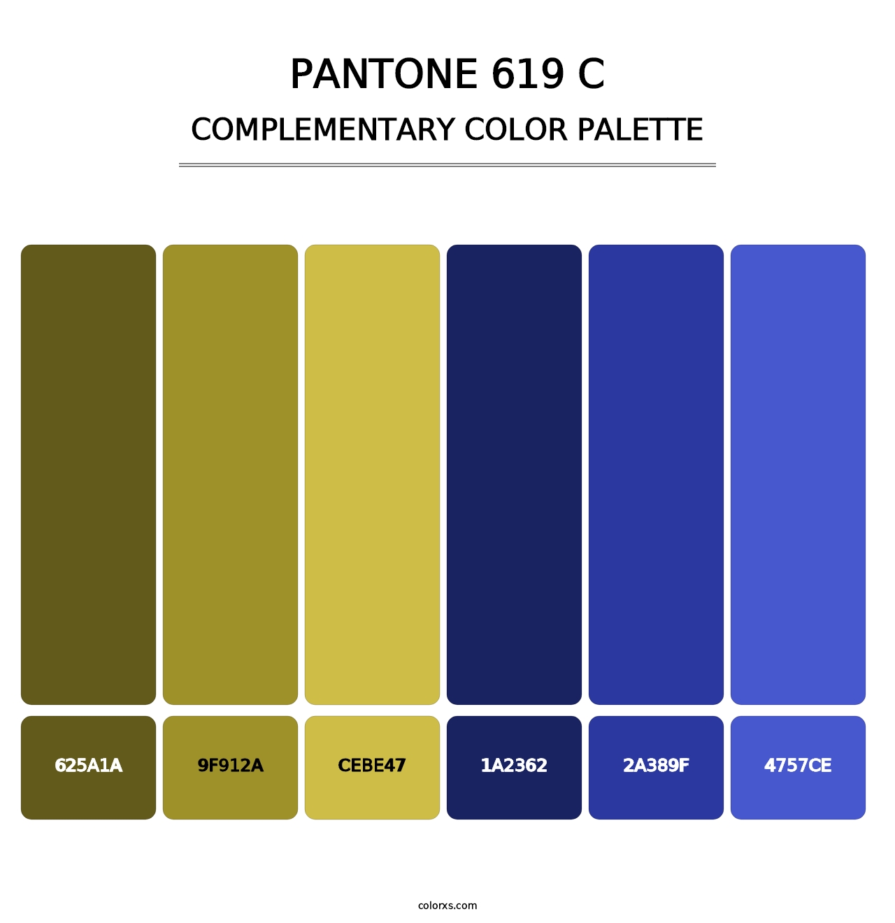 PANTONE 619 C - Complementary Color Palette