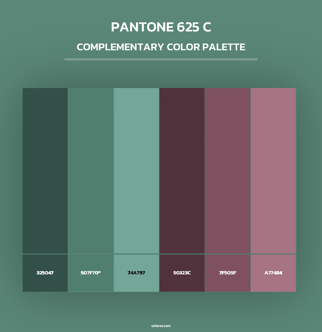 PANTONE 625 C - Complementary Color Palette