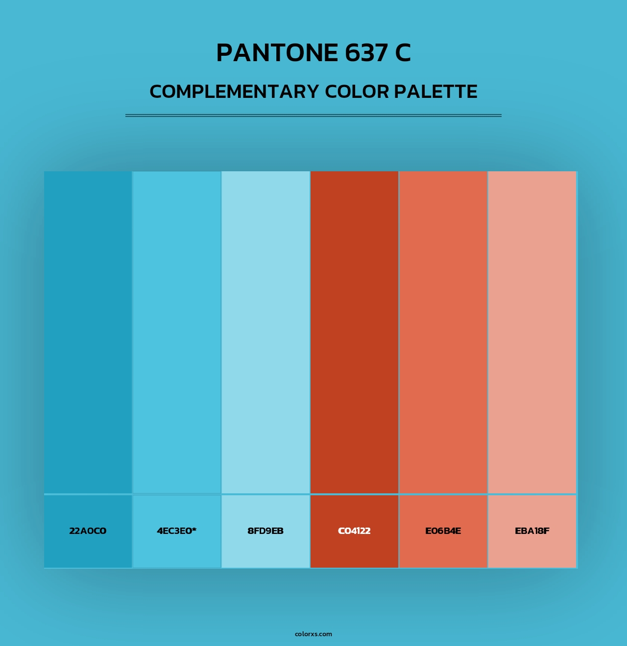 PANTONE 637 C - Complementary Color Palette