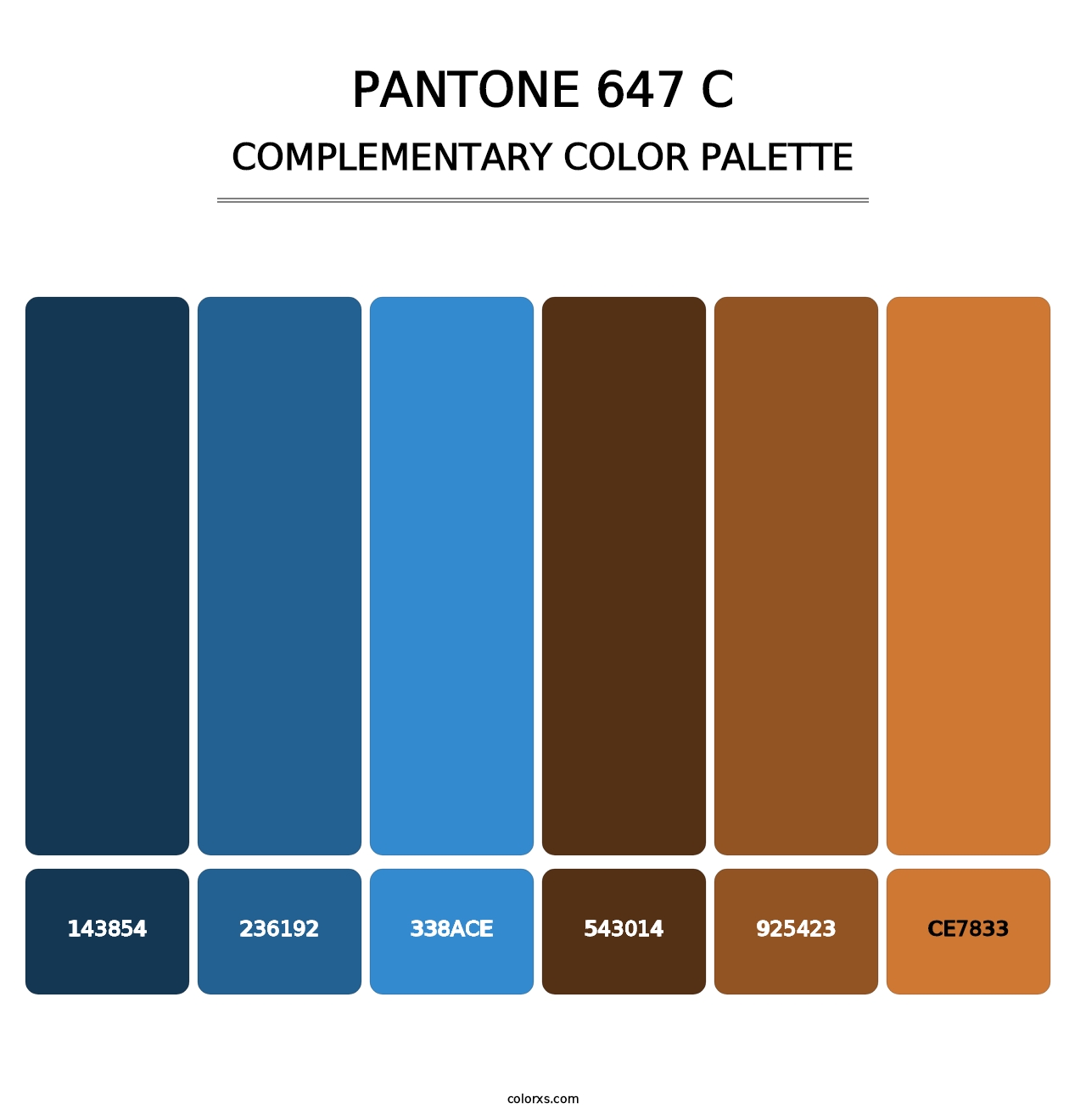 PANTONE 647 C - Complementary Color Palette