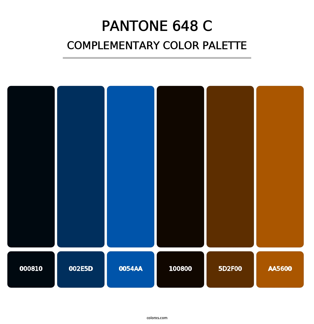 PANTONE 648 C - Complementary Color Palette