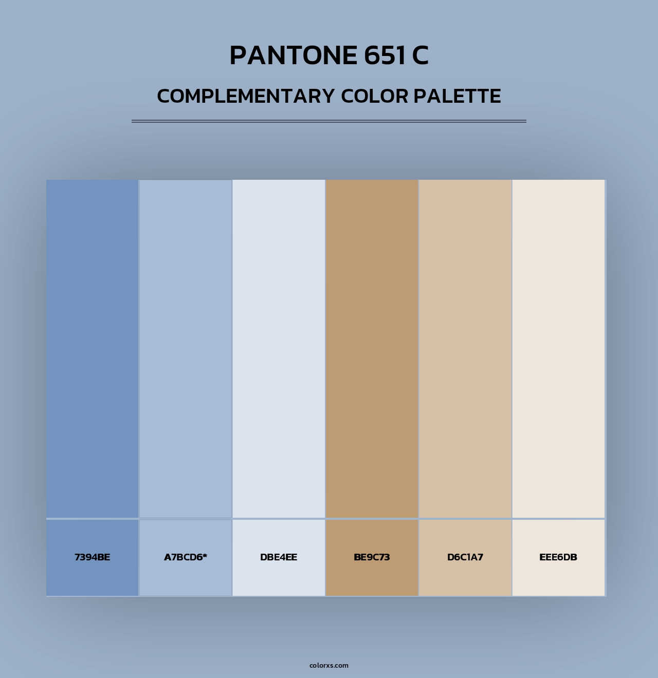 PANTONE 651 C - Complementary Color Palette