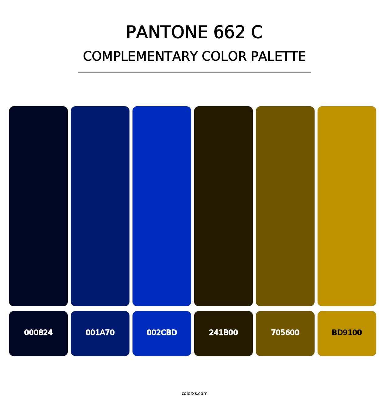 PANTONE 662 C - Complementary Color Palette