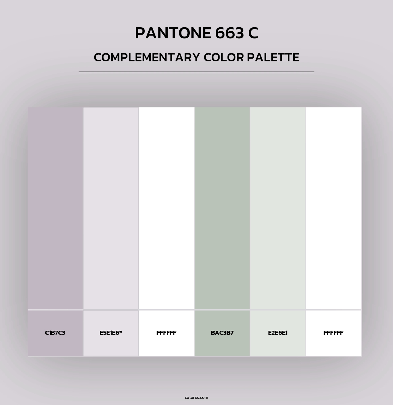 PANTONE 663 C - Complementary Color Palette
