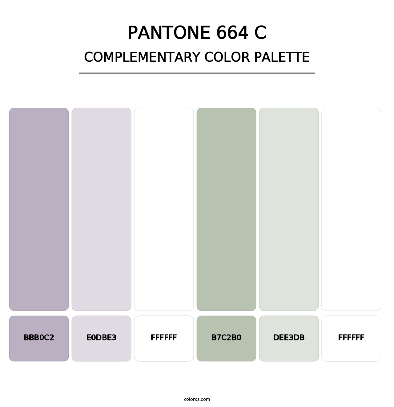 PANTONE 664 C - Complementary Color Palette