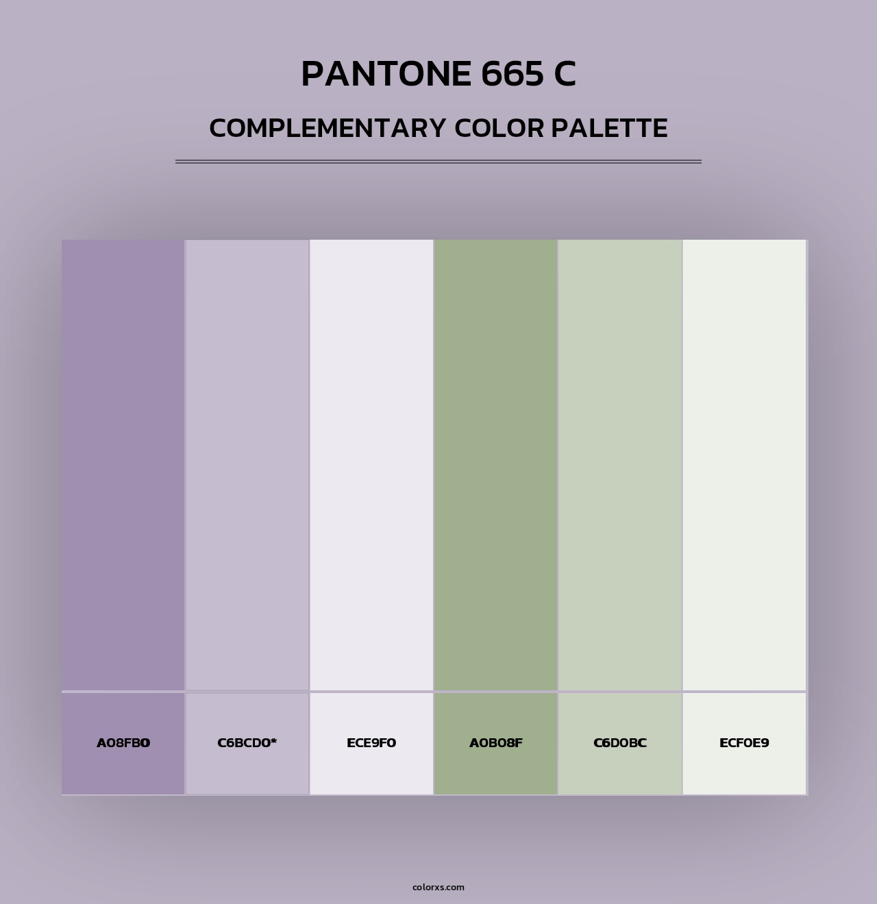 PANTONE 665 C - Complementary Color Palette