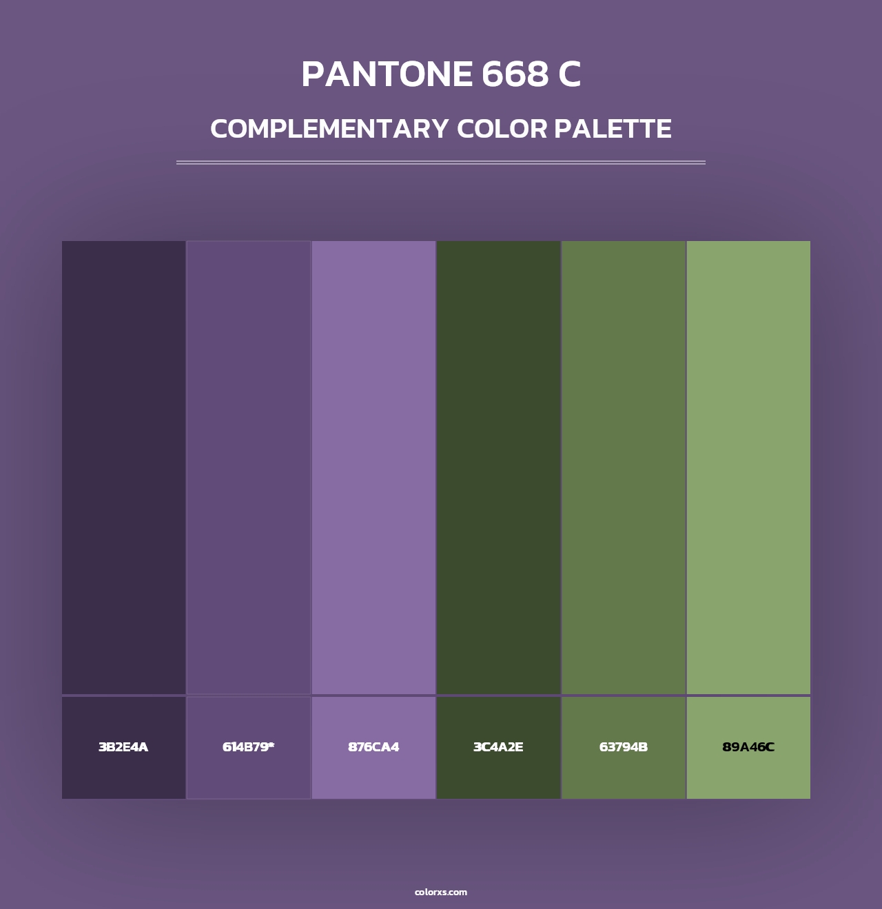 PANTONE 668 C - Complementary Color Palette
