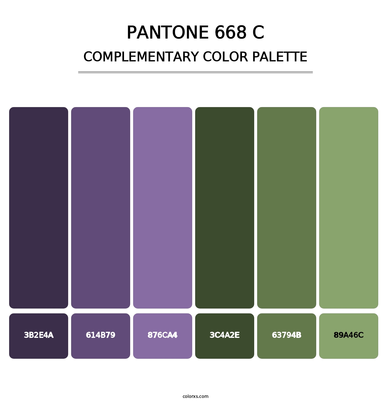 PANTONE 668 C - Complementary Color Palette