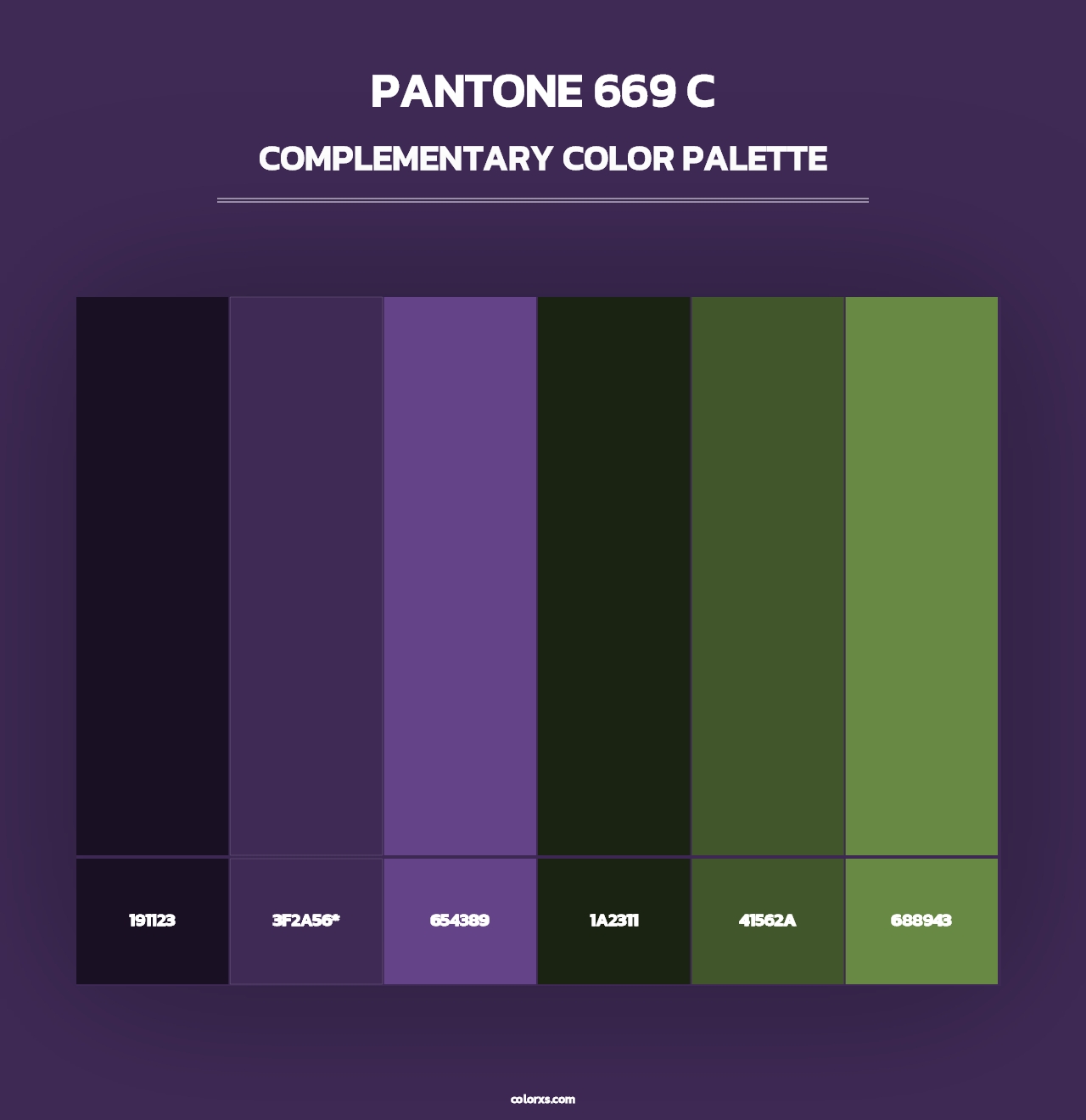 PANTONE 669 C - Complementary Color Palette