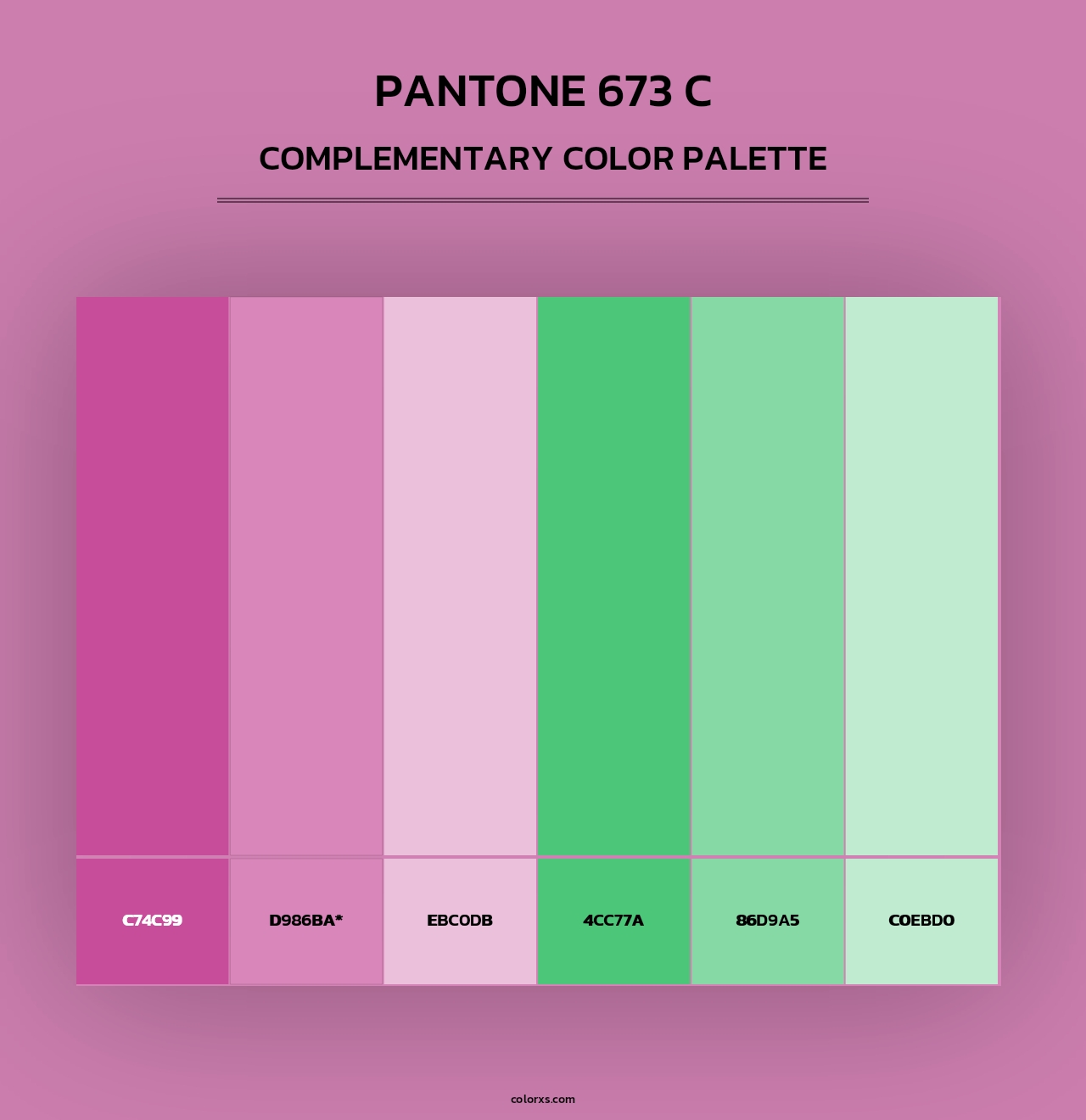 PANTONE 673 C - Complementary Color Palette